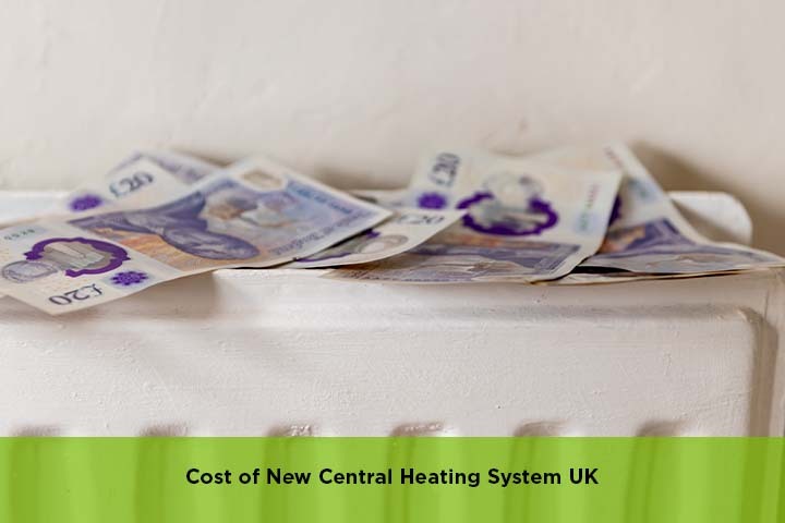 Modern UK home with a new central heating system and radiators installed