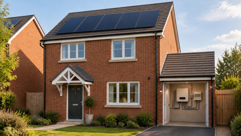1-2 bedroom home with a 3 kWp solar panel system