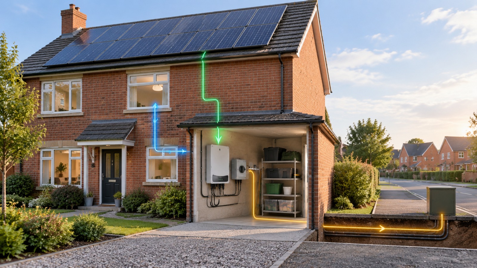 Solar PV system connected to the grid for Smart Export Guarantee payments