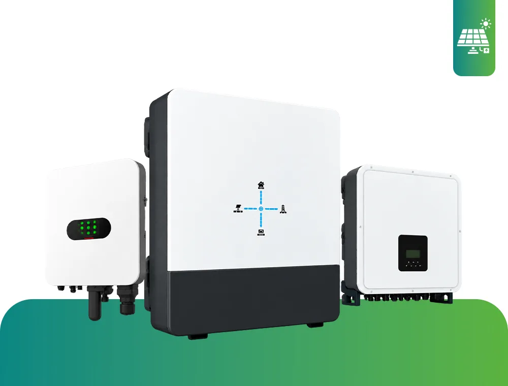 Hybrid solar inverters with live monitoring